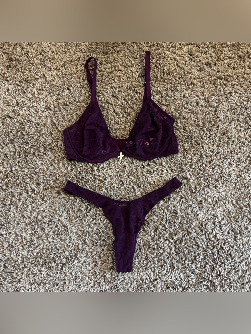 Savage X Fenty Dark Purple Lingerie Set
